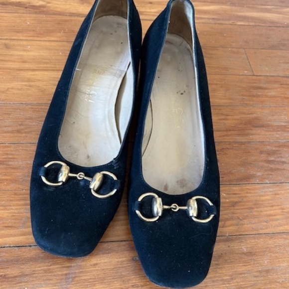 GUCCI Velvet black loafers, Sz 9B - Picture 1 of 6